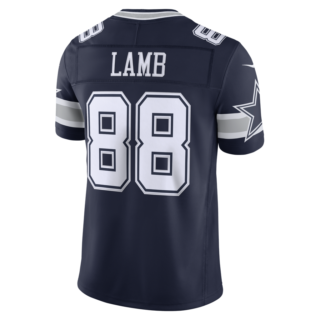Dallas Cowboys CeeDee Lamb Navy Team Vapor F.U.S.E. Stitched Limited Jersey product image 4, provided for visual reference