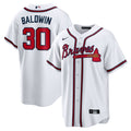 Atlanta Braves Drake Baldwin White Home Replica Jersey product image 1, provided for visual reference and product detail