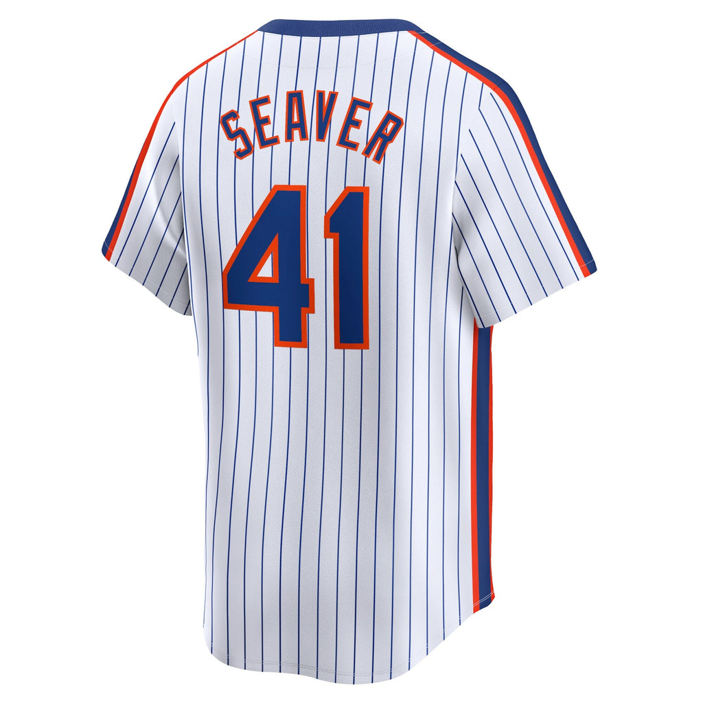 New York Mets Tom Seaver White Throwback Cooperstown Limited Jersey product image 4, provided for visual reference and