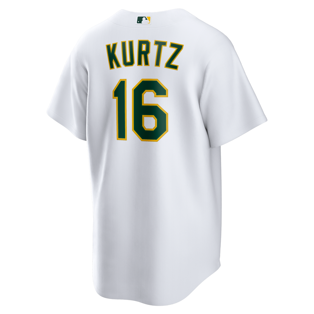 Athletics Nick Kurtz White Home Replica Player Jersey product image 4, provided for visual reference and product detail