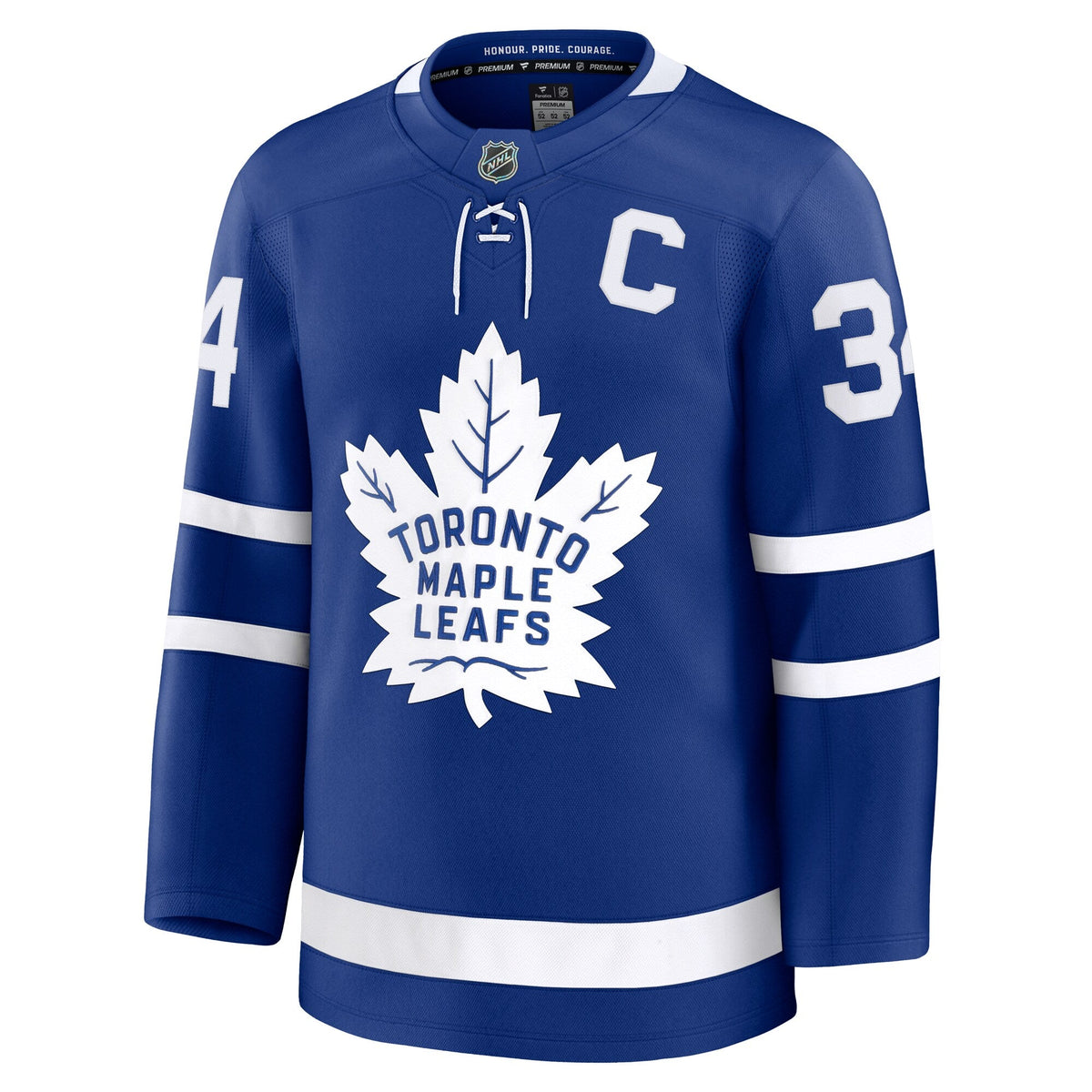 Toronto Maple Leafs Auston Matthews Blue Captain Patch Home Premium Jersey product image 3, provided for visual reference