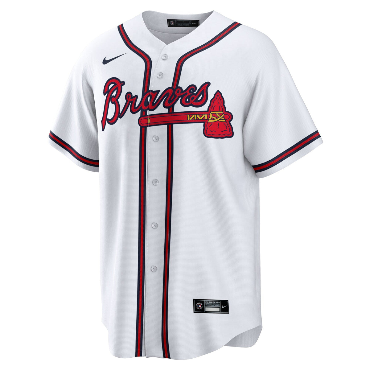 Atlanta Braves Austin Riley White Home Replica Player Jersey product image 3, provided for visual reference and product