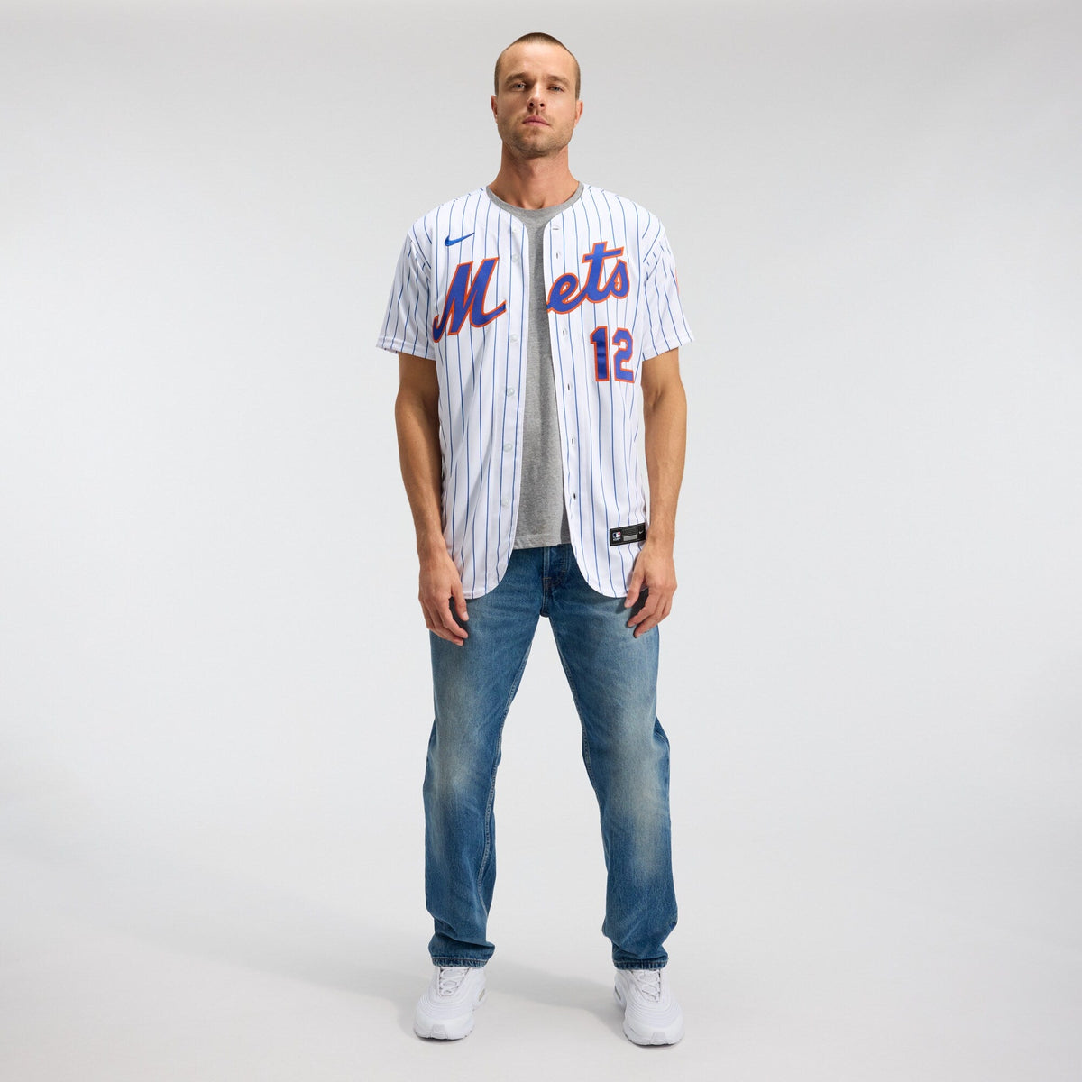 New York Mets Francisco Lindor White Home Authentic Player Jersey product image 5, provided for visual reference and product