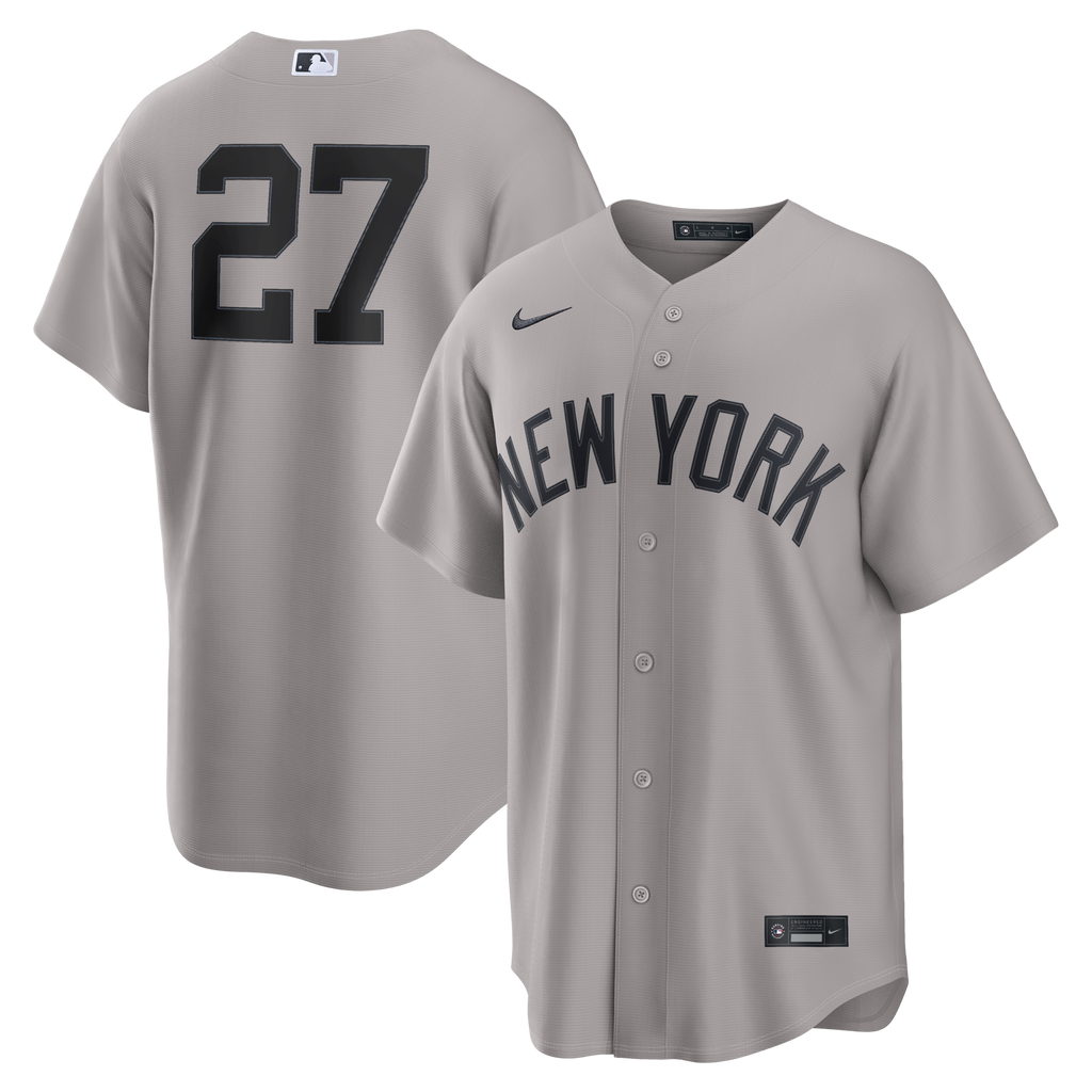 New York Yankees Giancarlo Stanton Gray Road Replica Jersey product image 2, provided for visual reference and product