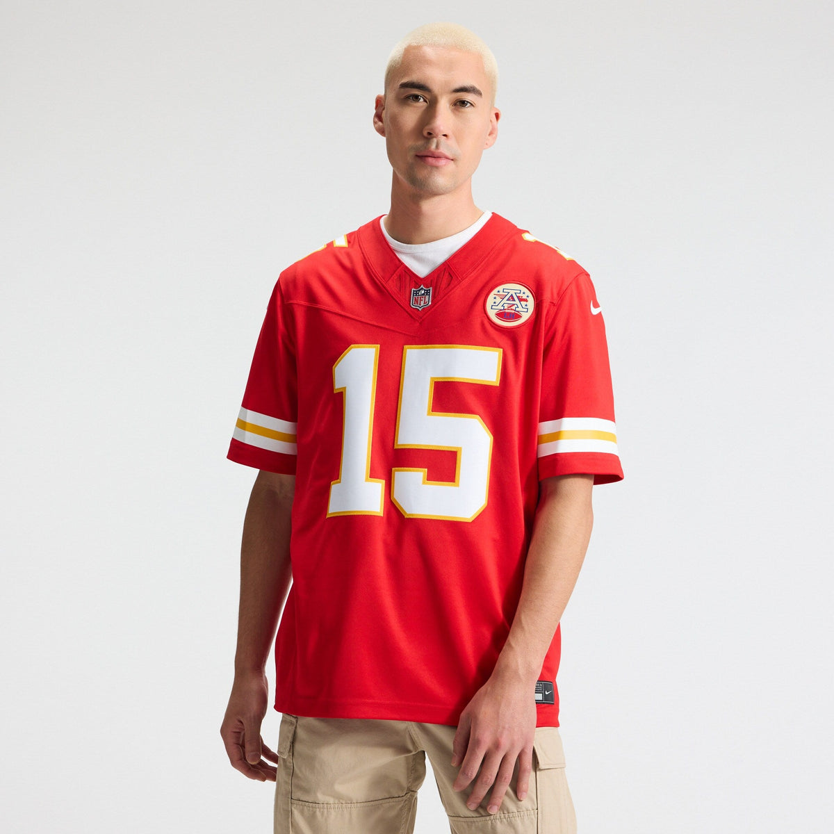 Kansas City Chiefs Patrick Mahomes Red Team Vapor F.U.S.E. Stitched Limited Jersey product image 3, provided for visual