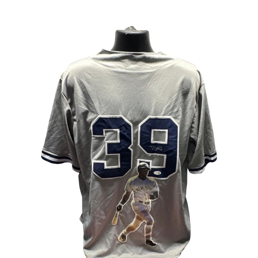 Darryl Strawberry Autographed New York Yankees Art Custom Jersey JSA COA product image 1, provided for visual reference and