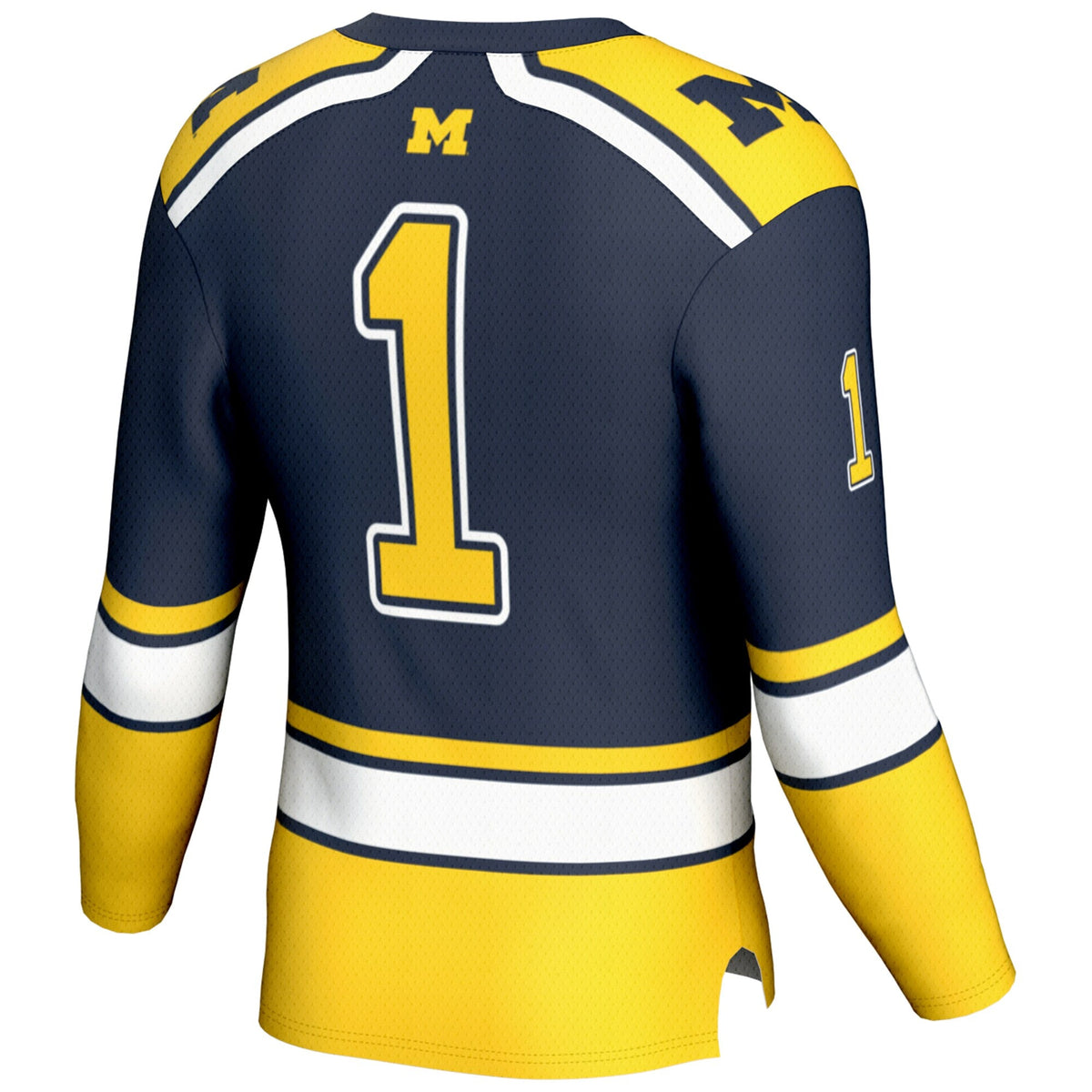 #1 Michigan Wolverines Hockey Jersey - Navy product image 4, provided for visual reference and product detail review