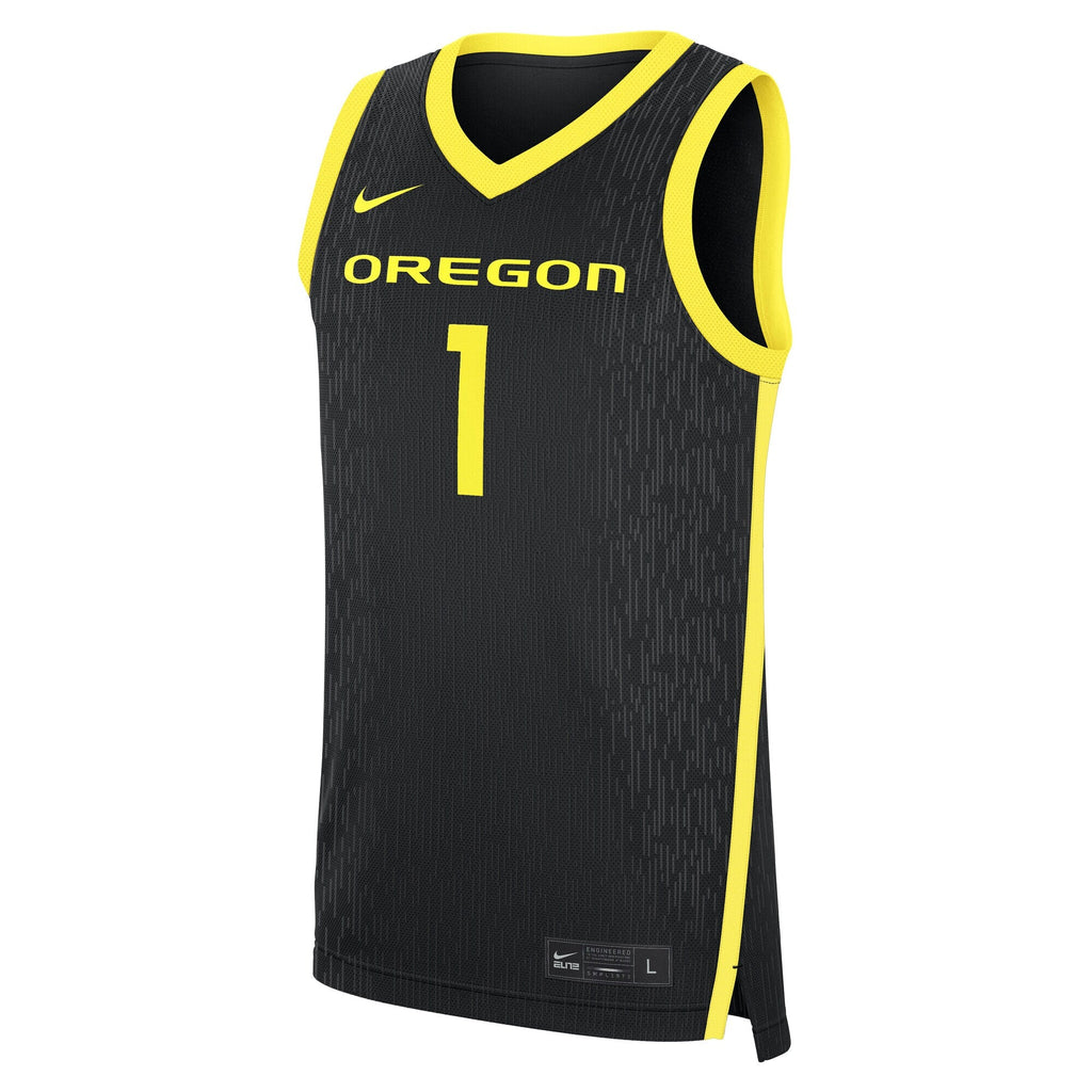 #1 Black Oregon Ducks Alternate Replica Jersey product image 3, provided for visual reference and product detail review