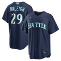Seattle Mariners Cal Raleigh Navy Road Replica Jersey product image 1, provided for visual reference and product detail