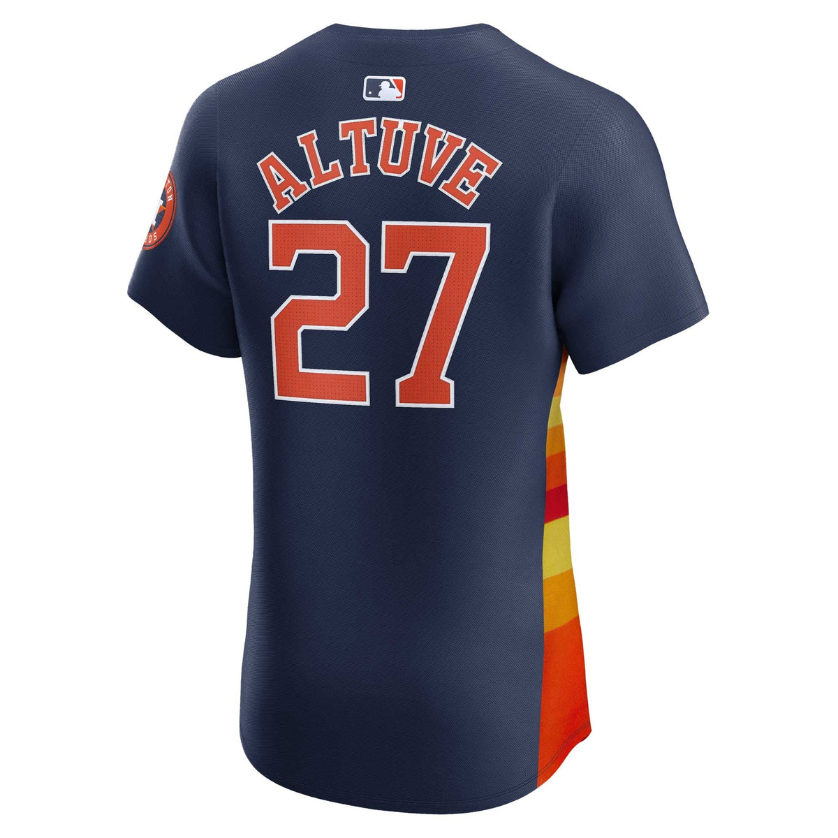 Houston Astros Jose Altuve Navy Alternate Elite Player Jersey product image 4, provided for visual reference and product