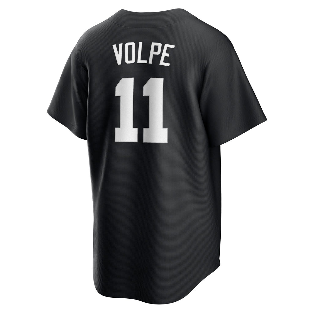 New York Yankees Anthony Volpe Black Fashion Replica Player Jersey product image 4, provided for visual reference and