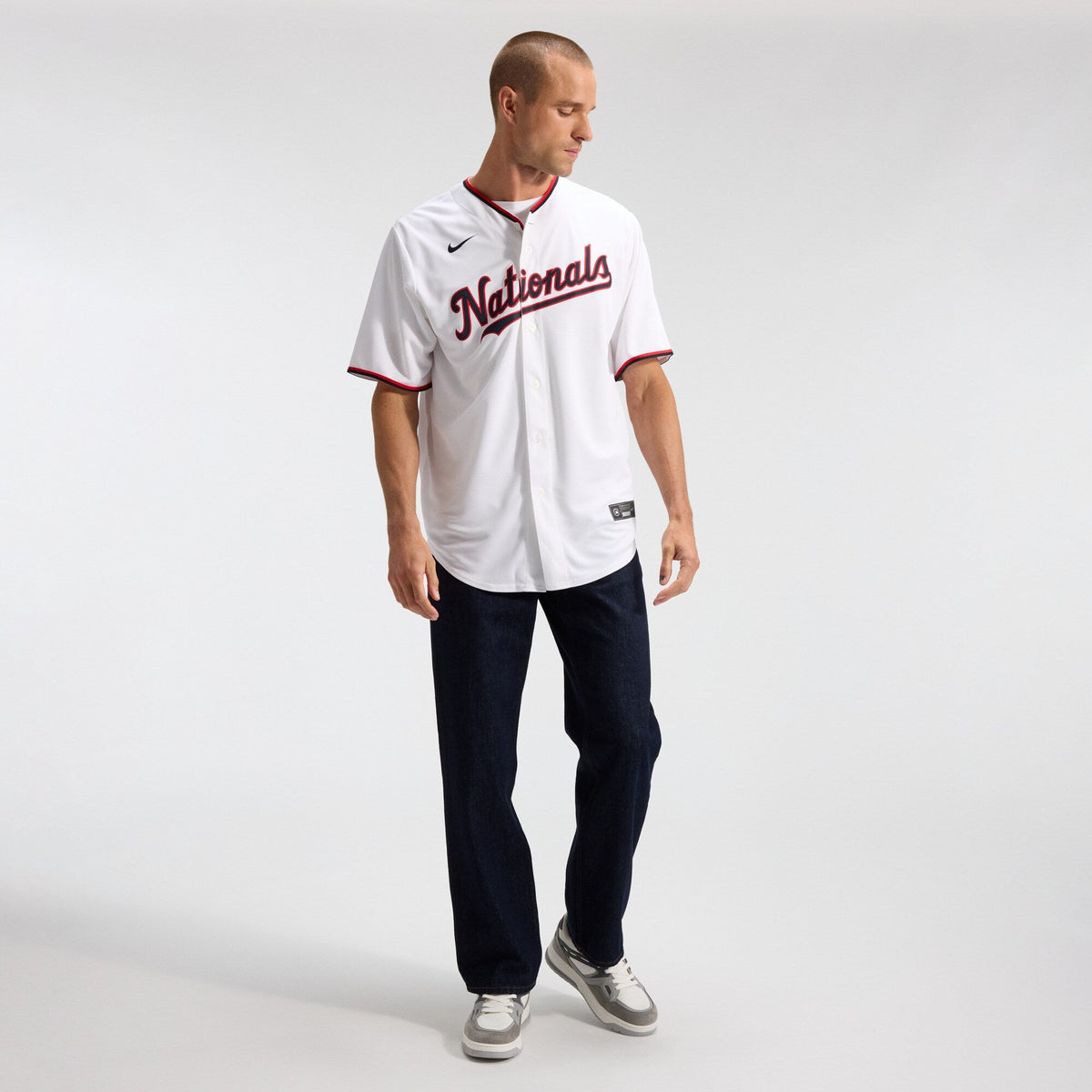 Washington Nationals CJ Abrams White Home Replica Jersey product image 5, provided for visual reference and product detail