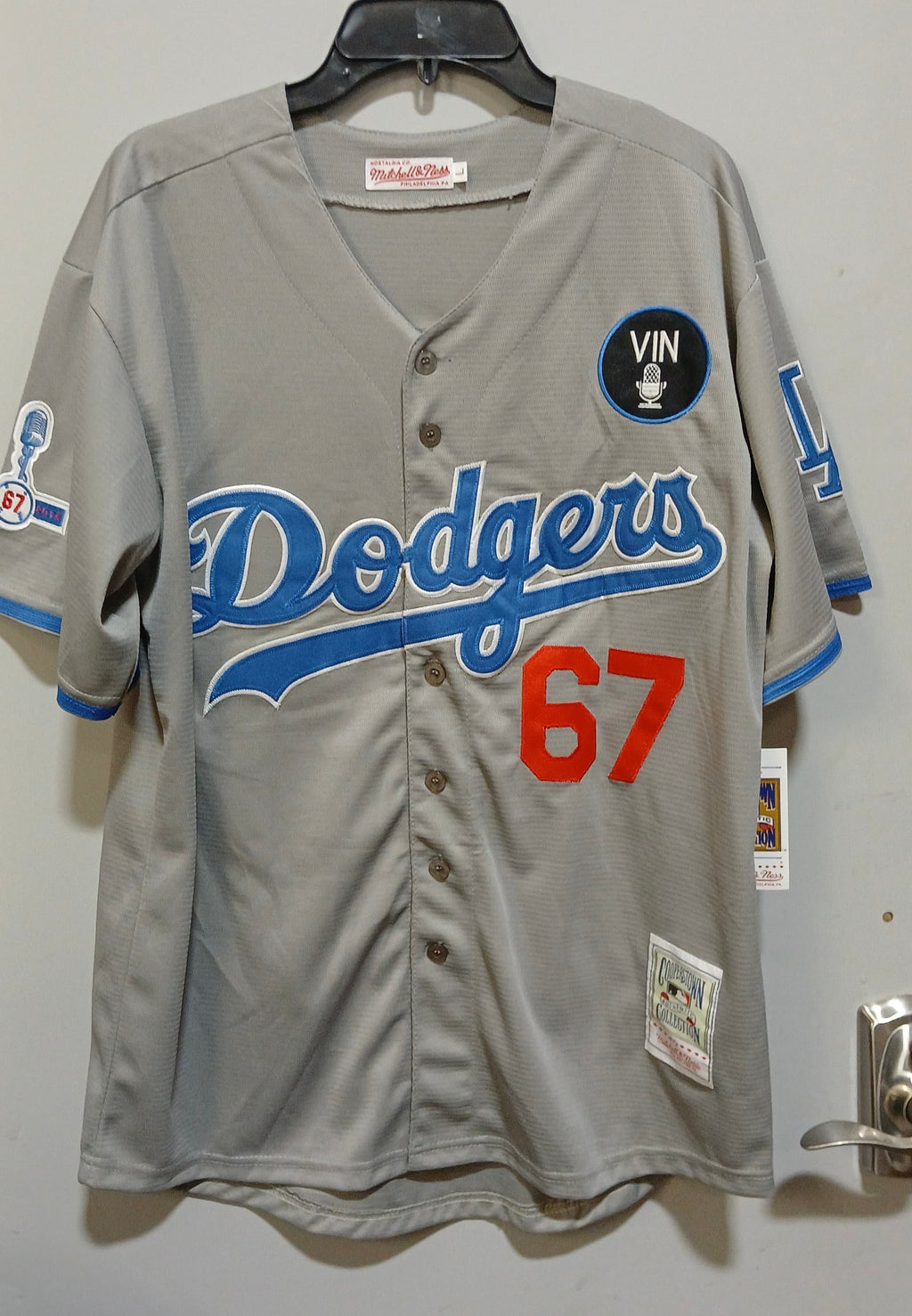 Vin Scully Los Angeles Dodgers Jersey Mitchell & Ness gray product image 2