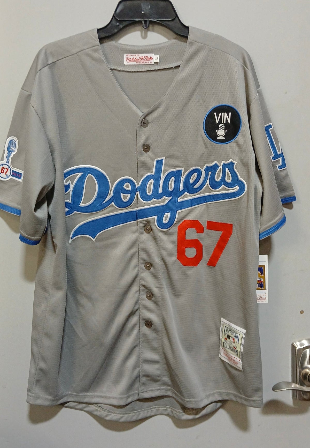 Vin Scully Los Angeles Dodgers Jersey Mitchell & Ness gray product image 2