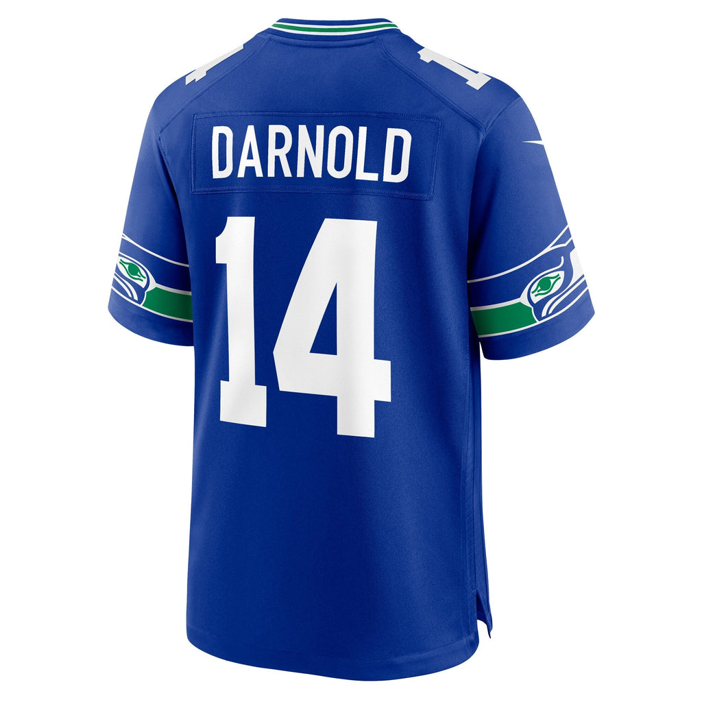 Seattle Seahawks Sam Darnold Royal Alternate Game Player Jersey product image 4, provided for visual reference and product