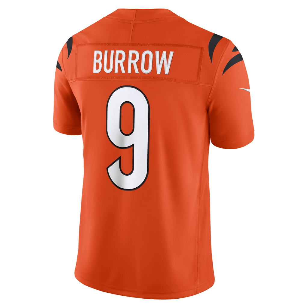 Cincinnati Bengals Joe Burrow Orange Alternate Vapor F.U.S.E. Stitched Limited Jersey product image 4, provided for visual