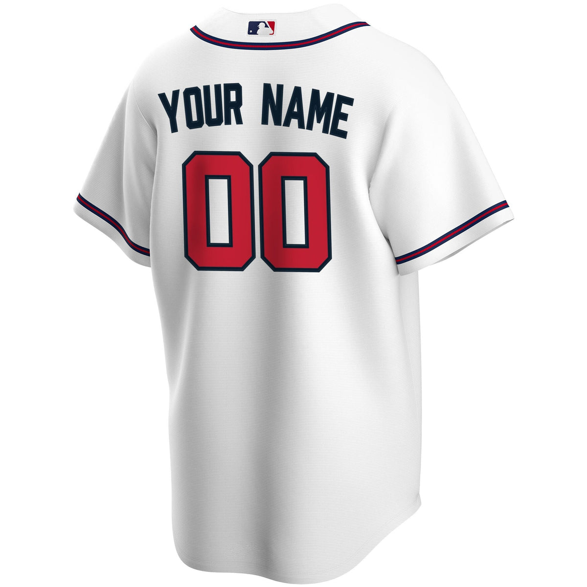 Atlanta Braves White Home Replica Custom Jersey product image 4, provided for visual reference and product detail review