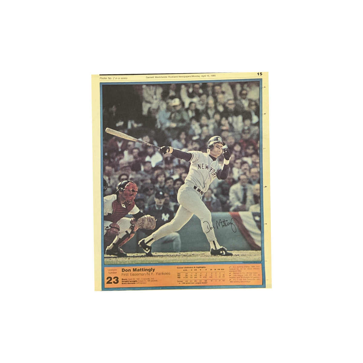 1985 New York Yankees Newspaper Lot 11x14 product image 1, provided for visual reference and product detail review