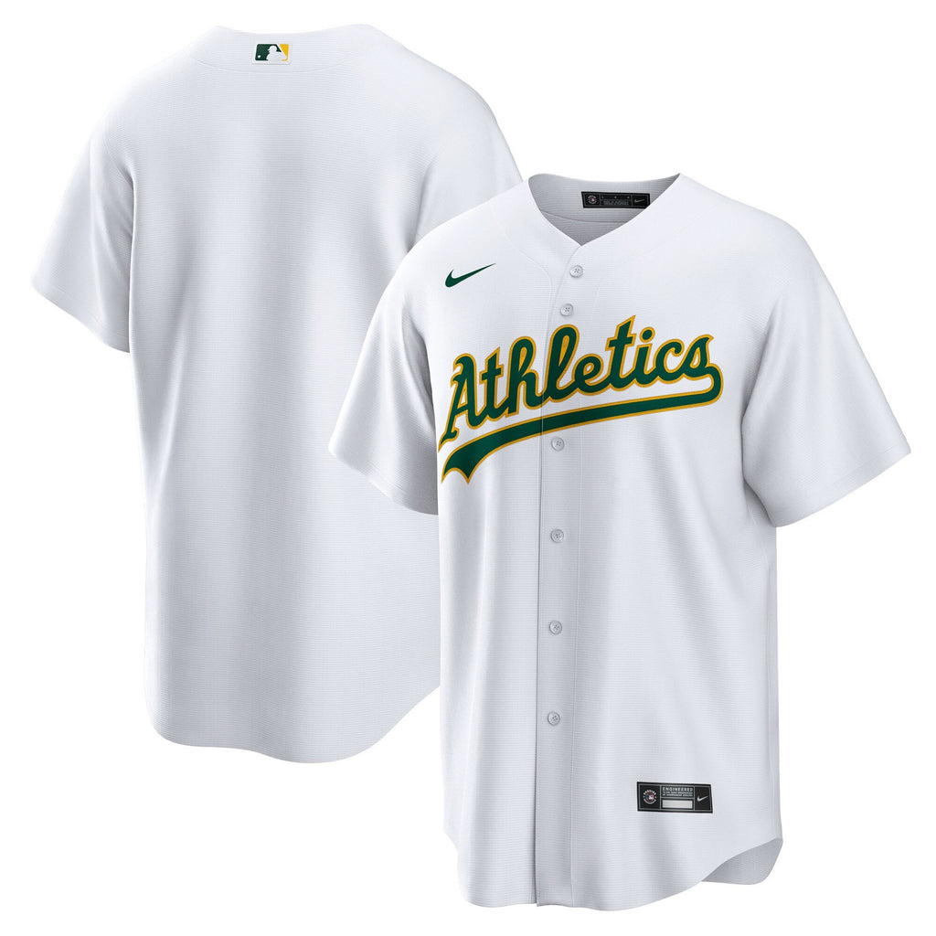 Athletics White Home Blank Replica Jersey product image 2, provided for visual reference and product detail review