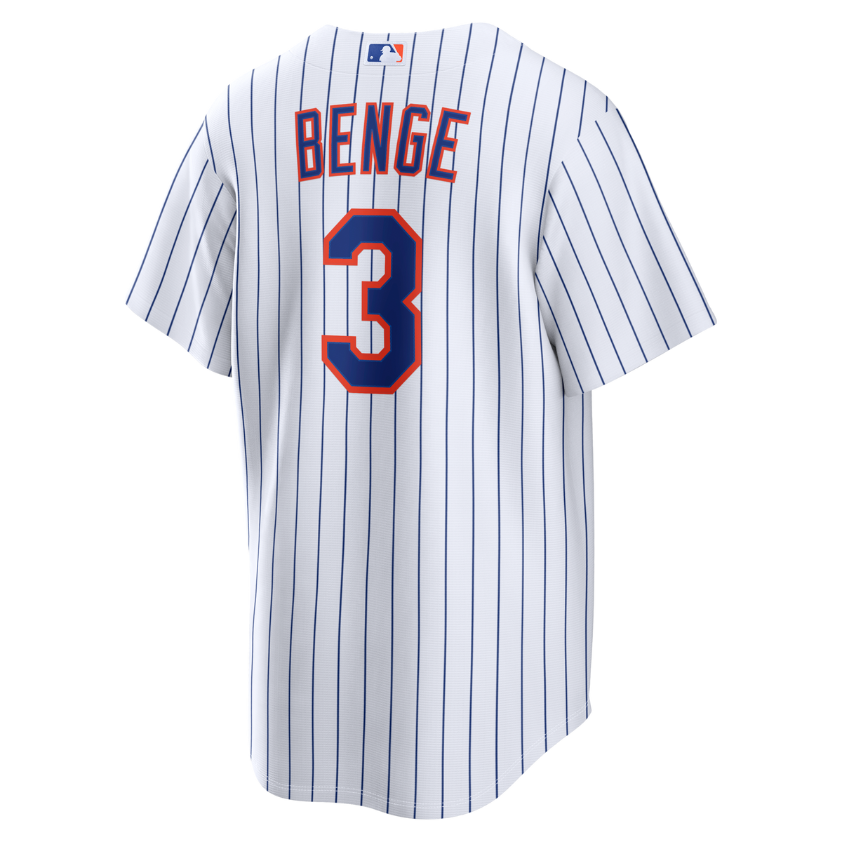 New York Mets Carson Benge White Home Replica Jersey product image 4, provided for visual reference and product detail review