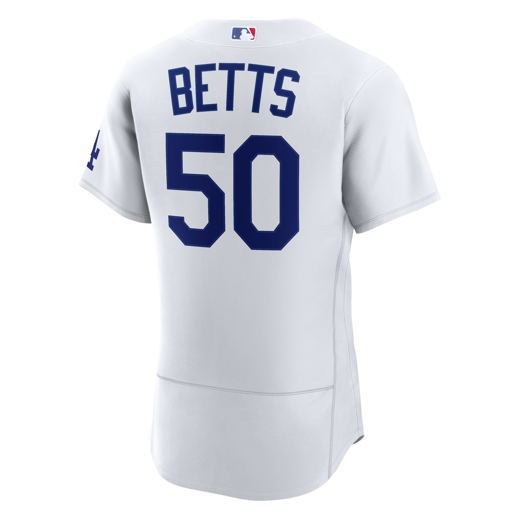 Los Angeles Dodgers Mookie Betts White Home Authentic Jersey product image 4, provided for visual reference and product
