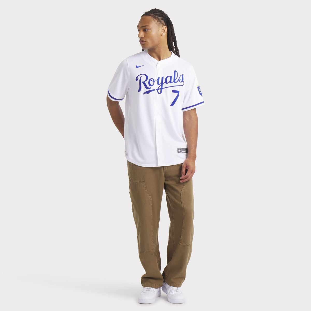 Kansas City Royals Bobby Witt Jr. White Home Limited Player Jersey product image 9, provided for visual reference and