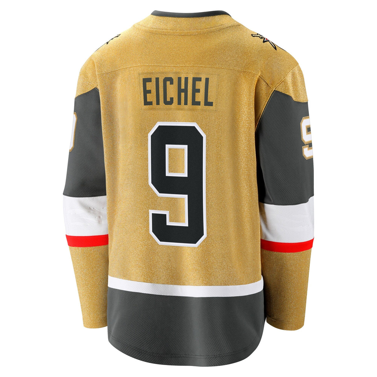 Vegas Golden Knights Jack Eichel Gold Home Breakaway Jersey product image 4, provided for visual reference and product