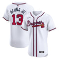 Atlanta Braves Ronald Acuña Jr. White Home Elite Jersey product image 1, provided for visual reference and product detail