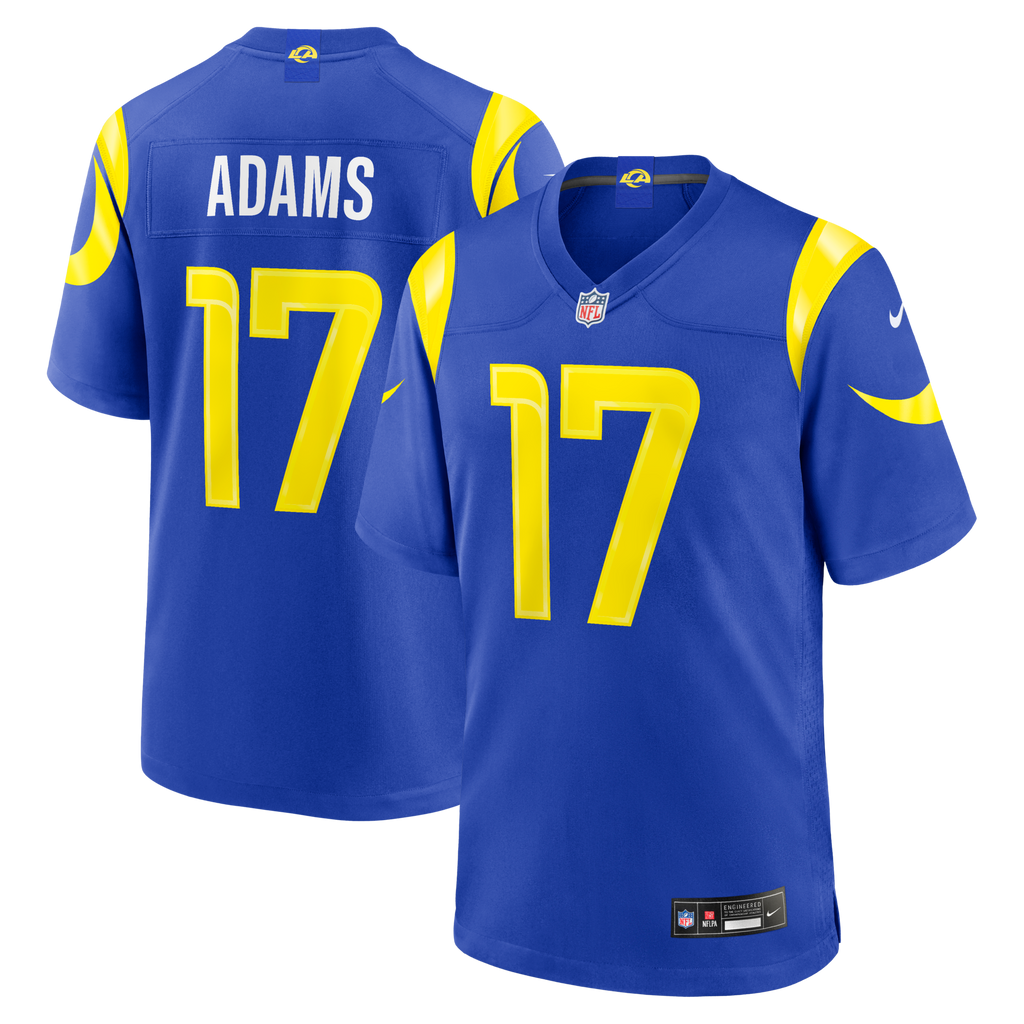 Los Angeles Rams Davante Adams Royal Team Game Player Jersey product image 1, provided for visual reference and product