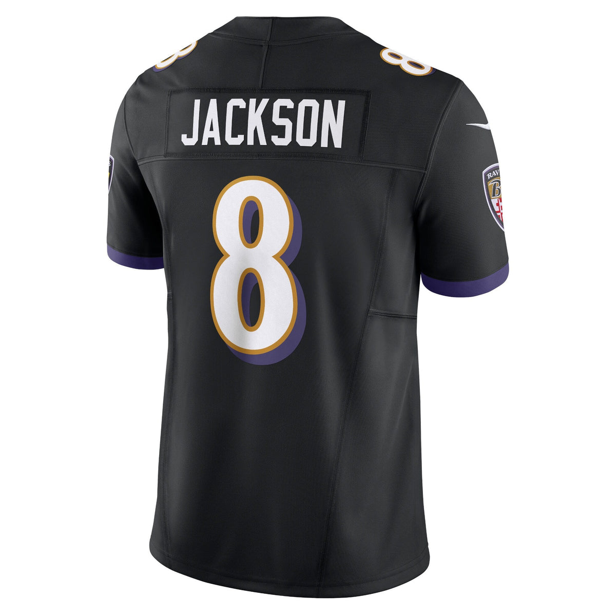 Baltimore Ravens Lamar Jackson Black Vapor F.U.S.E. Limited Jersey product image 4, provided for visual reference and