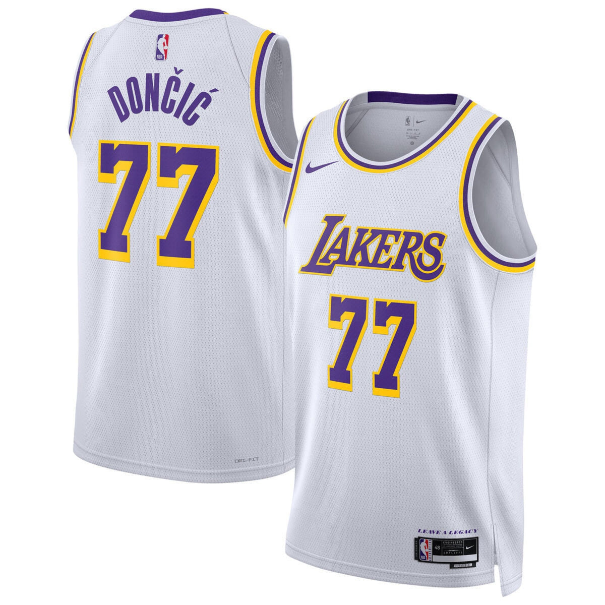 Los Angeles Lakers Association Swingman Jersey - Luka Doncic product image 2, provided for visual reference and product