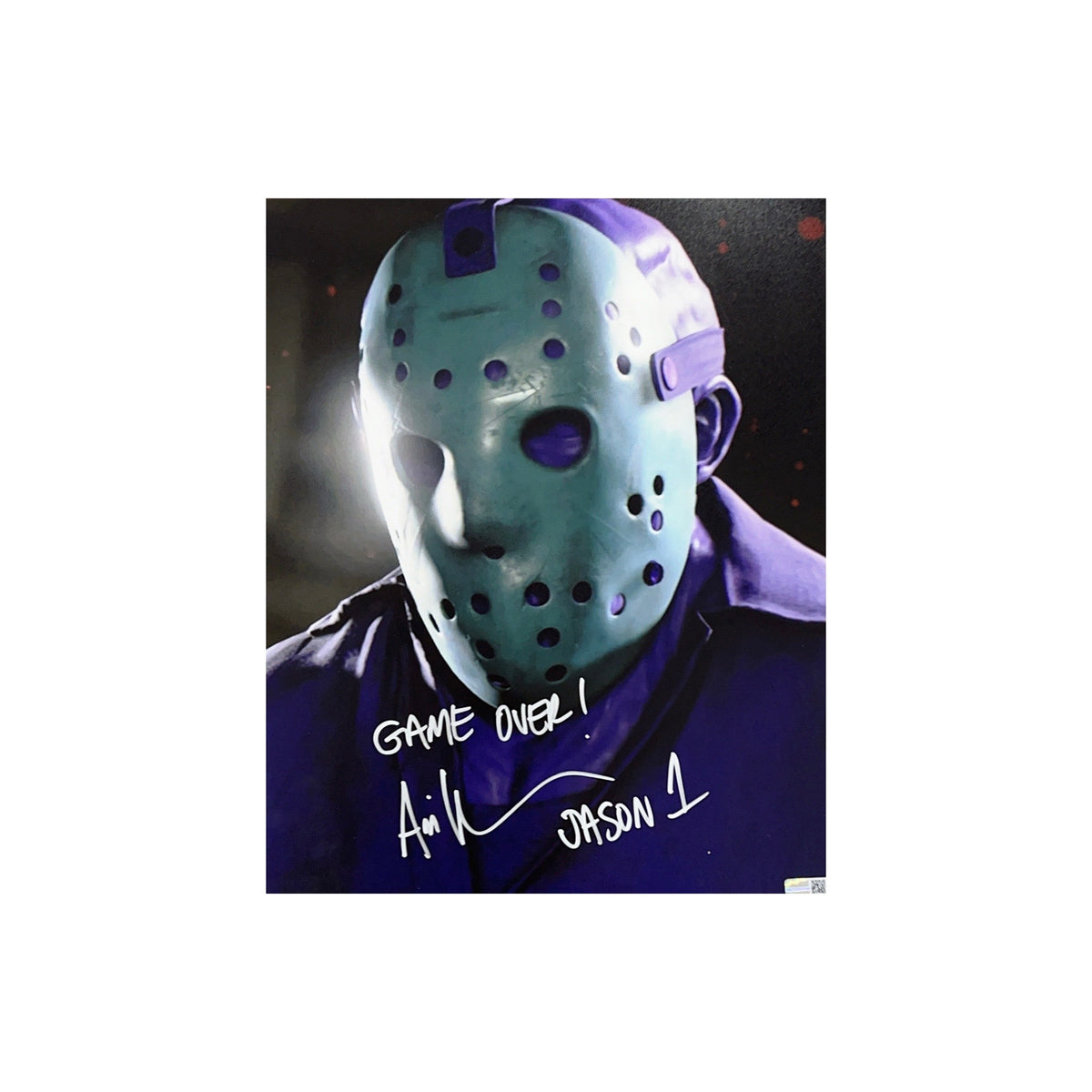 Ari Lehman Autographed Friday The 13th Close Up 11x14 "Game Over! Jason 1" Inscription Steiner CX product image 1, provided