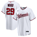 Washington Nationals James Wood White Home Replica Jersey product image 1, provided for visual reference and product detail