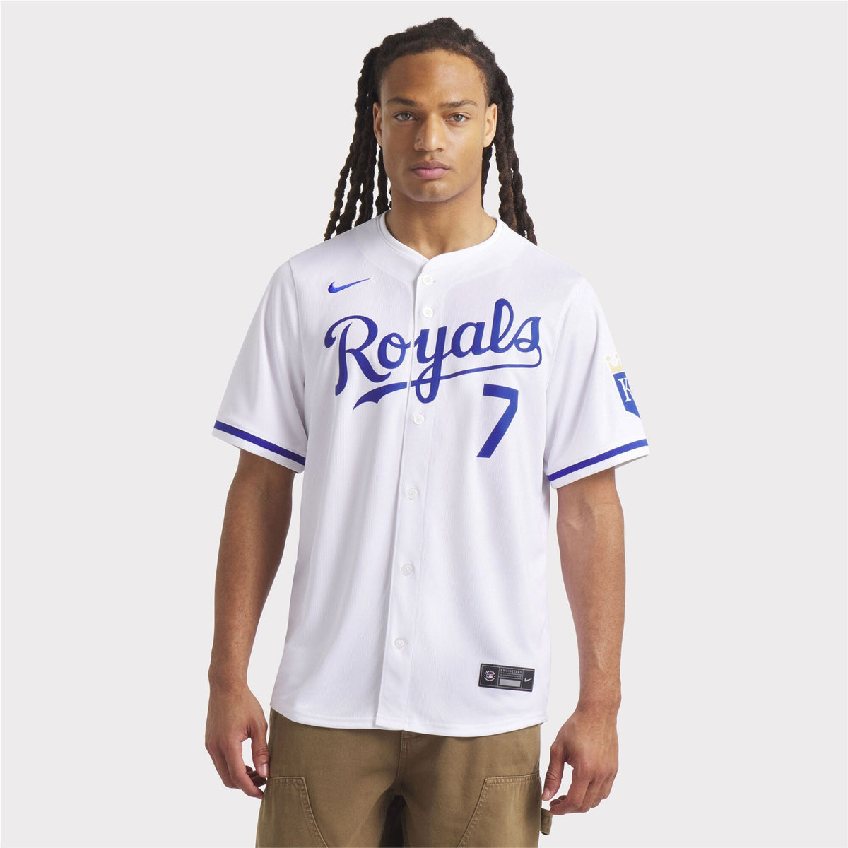 Kansas City Royals Bobby Witt Jr. White Home Limited Player Jersey product image 5, provided for visual reference and