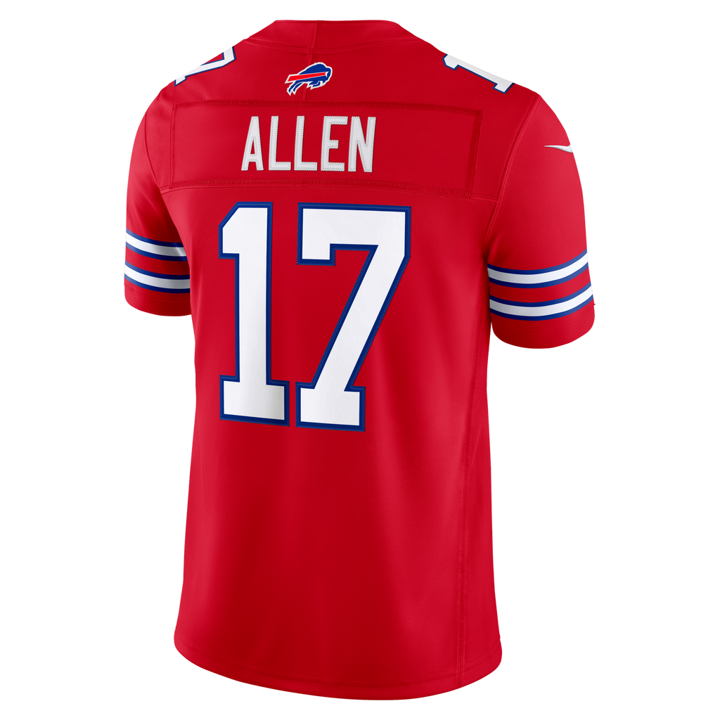 Buffalo Bills Josh Allen Red Alternate Vapor F.U.S.E. Stitched Limited Jersey product image 4, provided for visual reference