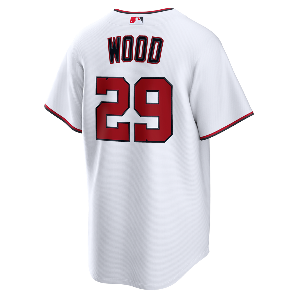 Washington Nationals James Wood White Home Replica Jersey product image 4, provided for visual reference and product detail