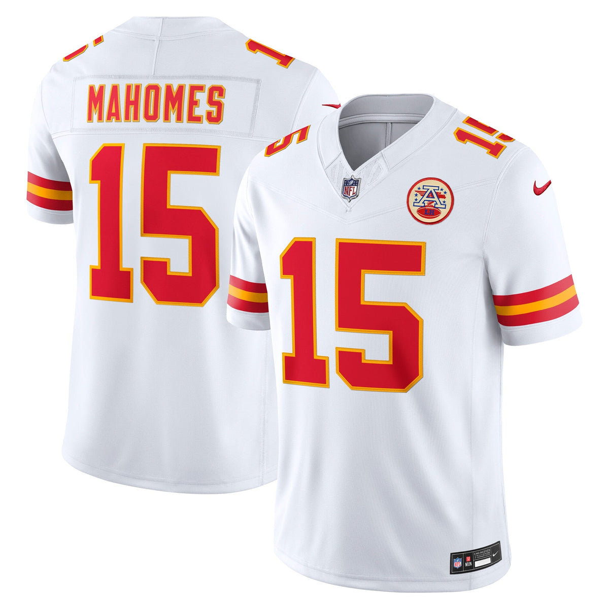 Kansas City Chiefs Patrick Mahomes White Vapor F.U.S.E. Stitched Limited Jersey product image 2, provided for visual