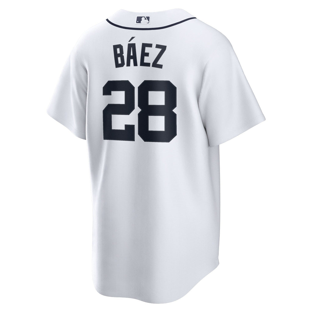 Detroit Tigers Javier Baez White Home Replica Player Jersey product image 4, provided for visual reference and product