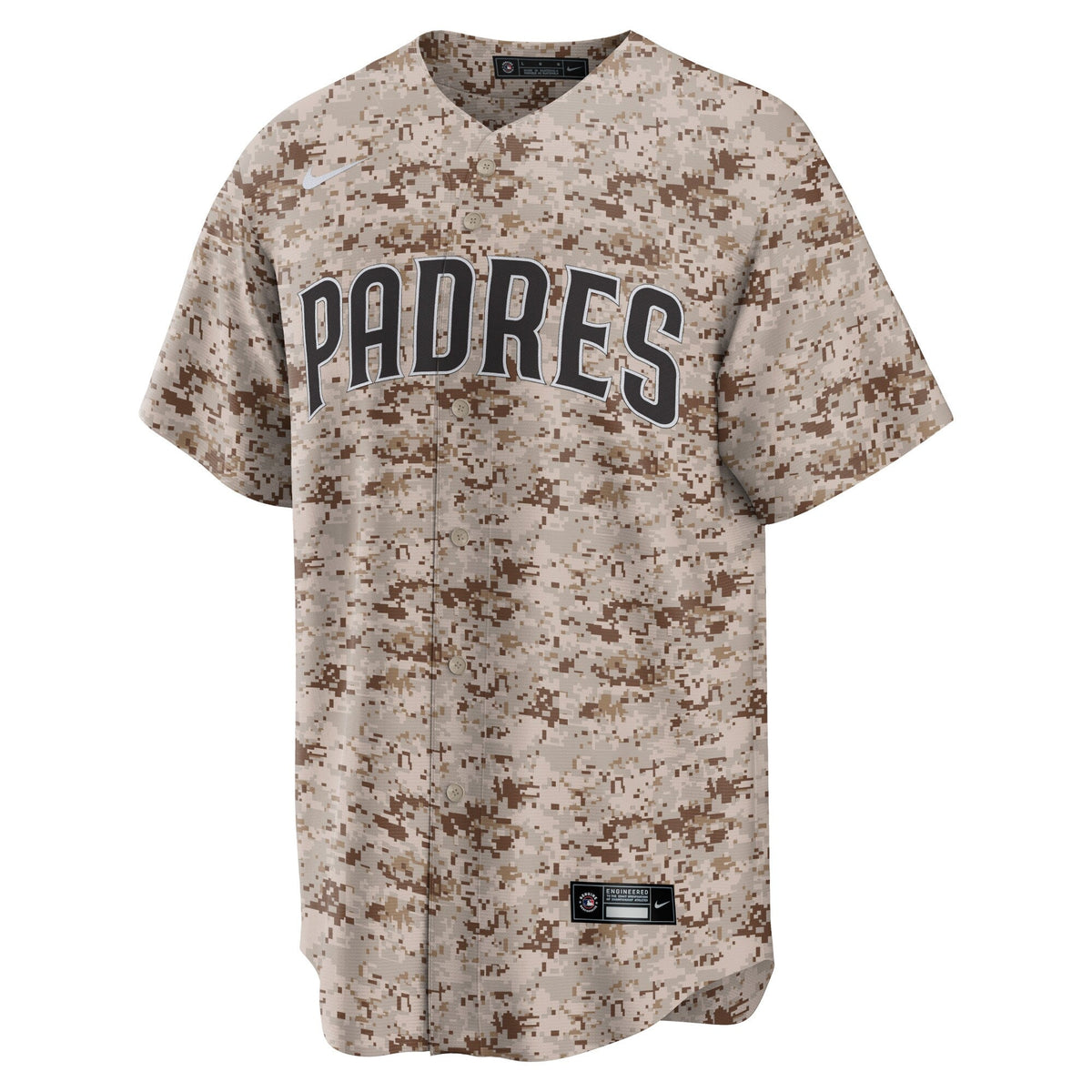 San Diego Padres Joe Musgrove Camo USMC Alternate Replica Player Jersey product image 3, provided for visual reference and