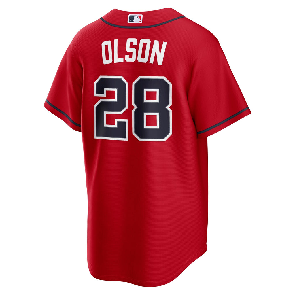 Atlanta Braves Matt Olson Red Alternate Replica Jersey product image 4, provided for visual reference and product detail