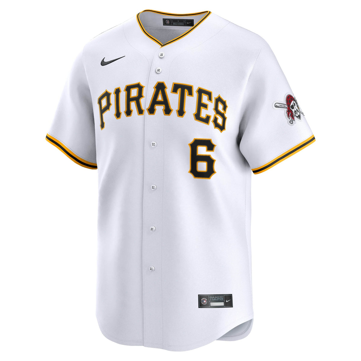 Pittsburgh Pirates Konnor Griffin White Home Limited Jersey product image 3, provided for visual reference and product