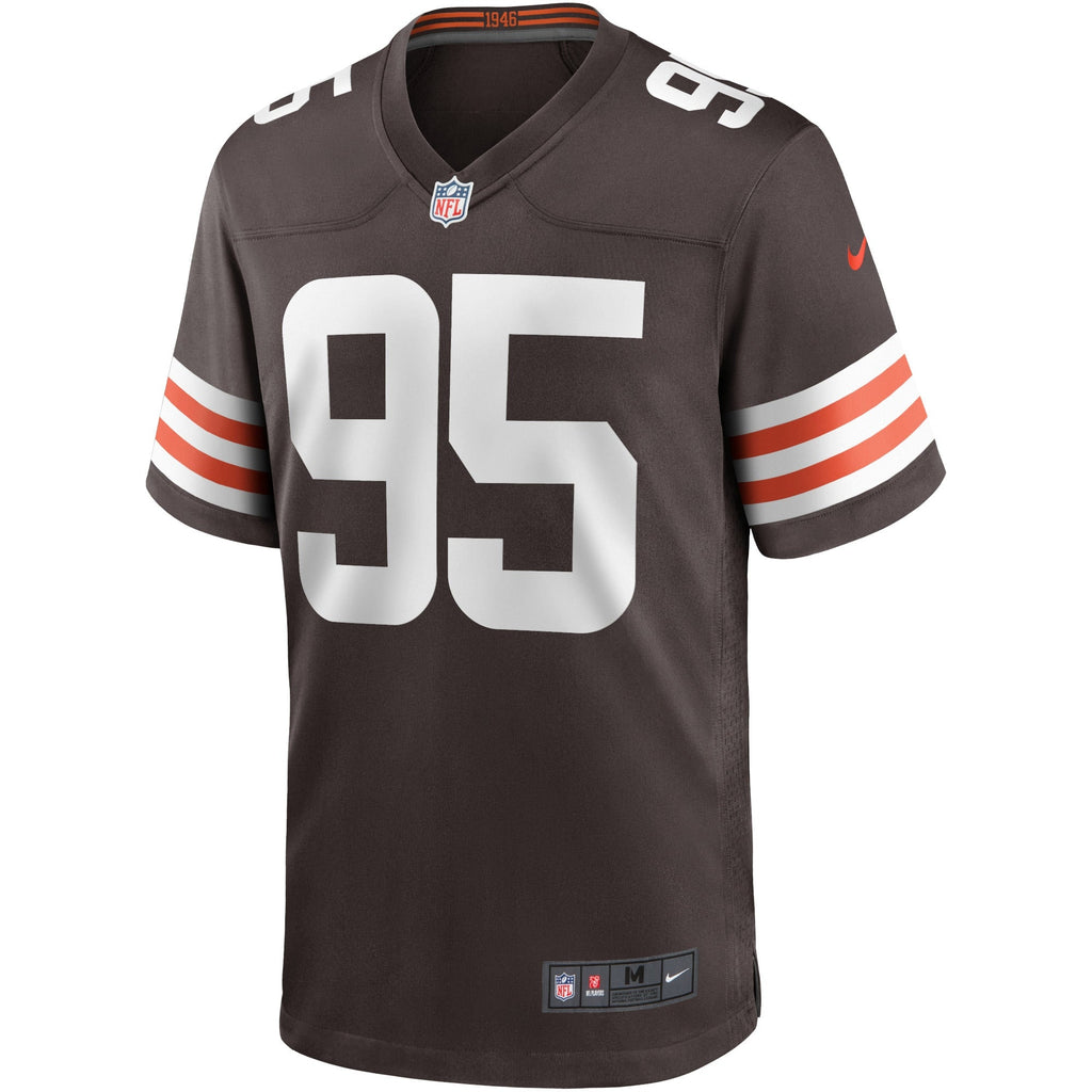 Cleveland Browns Myles Garrett Brown Game Player Jersey product image 3, provided for visual reference and product detail