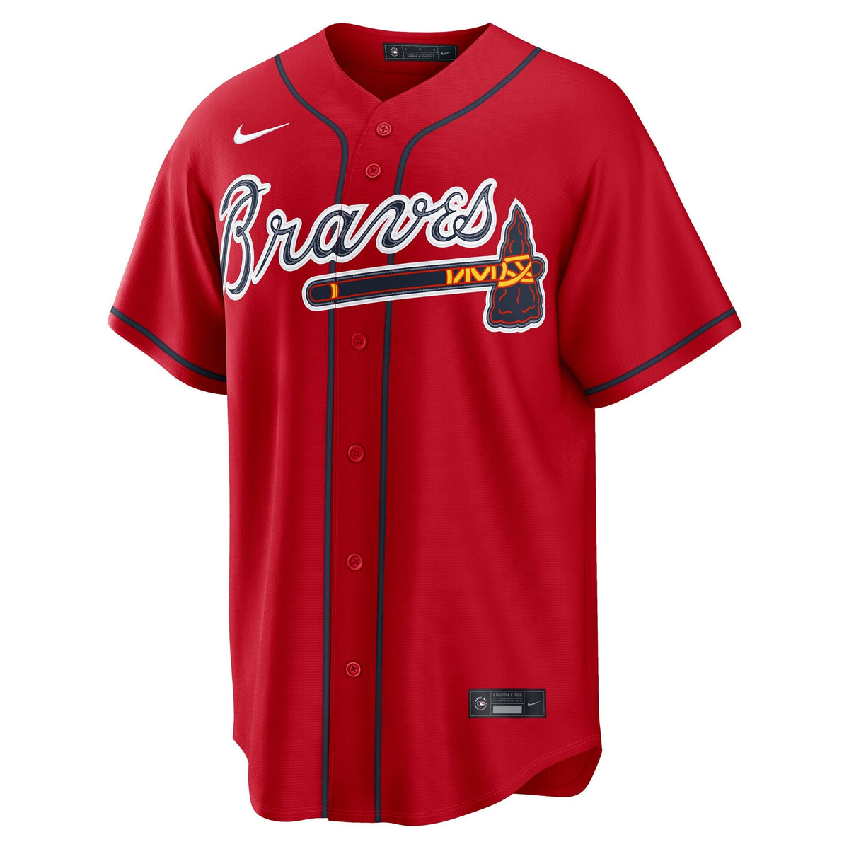 Atlanta Braves Ronald Acuña Jr. Red Alternate 2 Replica Jersey product image 3, provided for visual reference and product