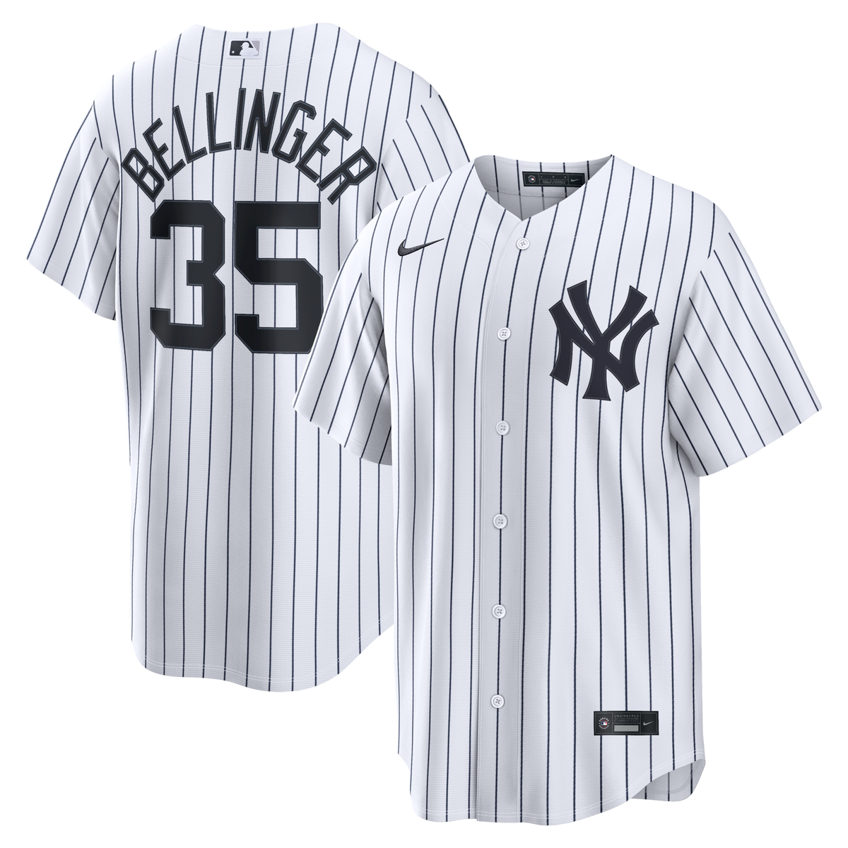New York Yankees Cody Bellinger White Home Replica Jersey product image 1, provided for visual reference and product detail