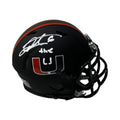 Santana Moss Autographed Miami Hurricanes Eclipse Mini Helmet "The U" Inscription Steiner CX product image 1, provided for