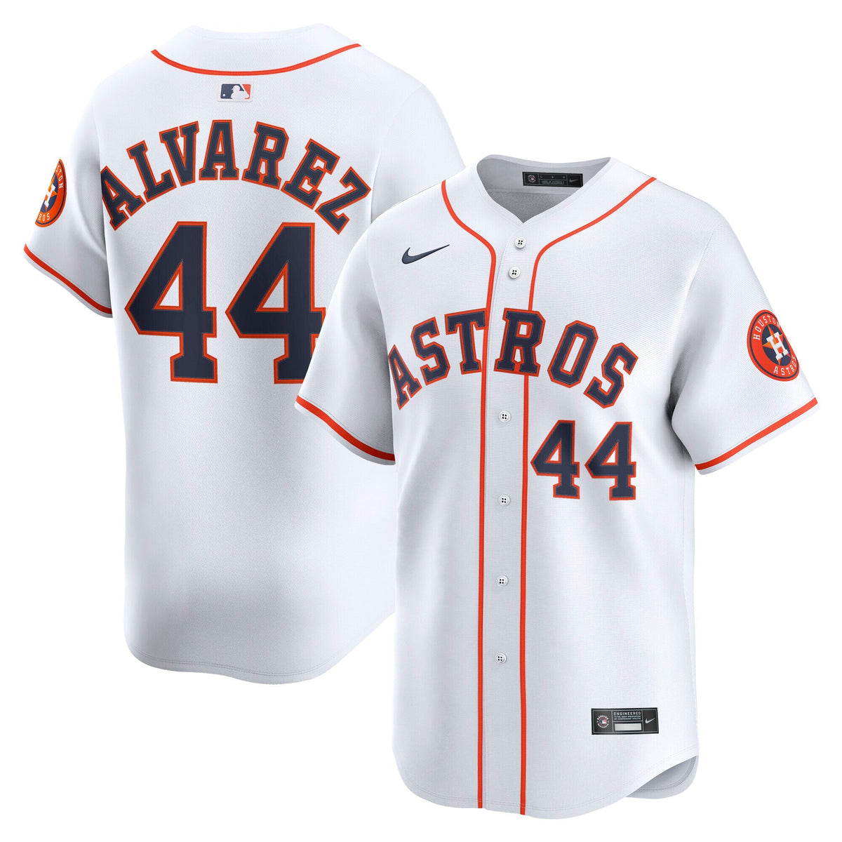 Houston Astros Yordan Alvarez White Home Limited Player Jersey product image 1, provided for visual reference and product