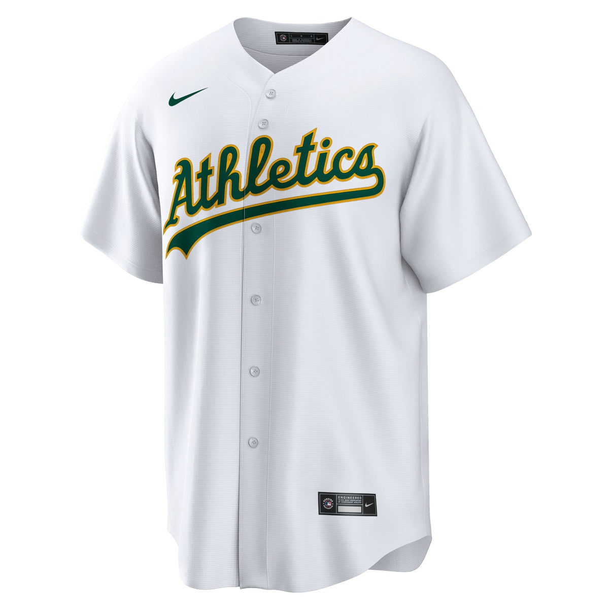 Athletics White Home Blank Replica Jersey product image 3, provided for visual reference and product detail review