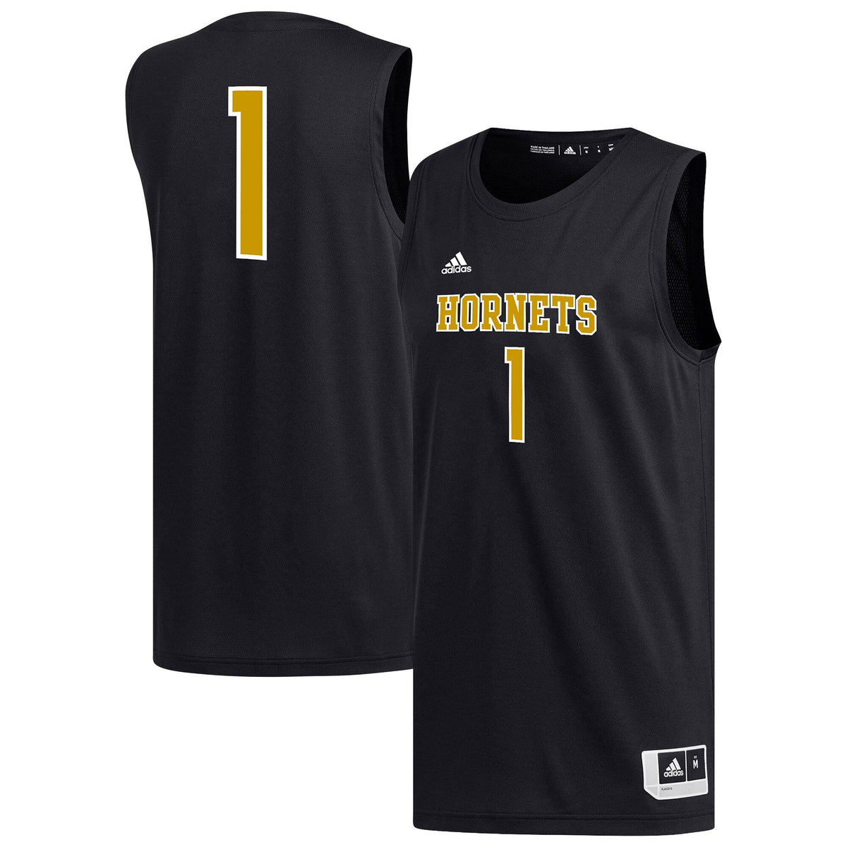 #1 Alabama State Hornets Replica Basketball Jersey - Black product image 1, provided for visual reference and product detail