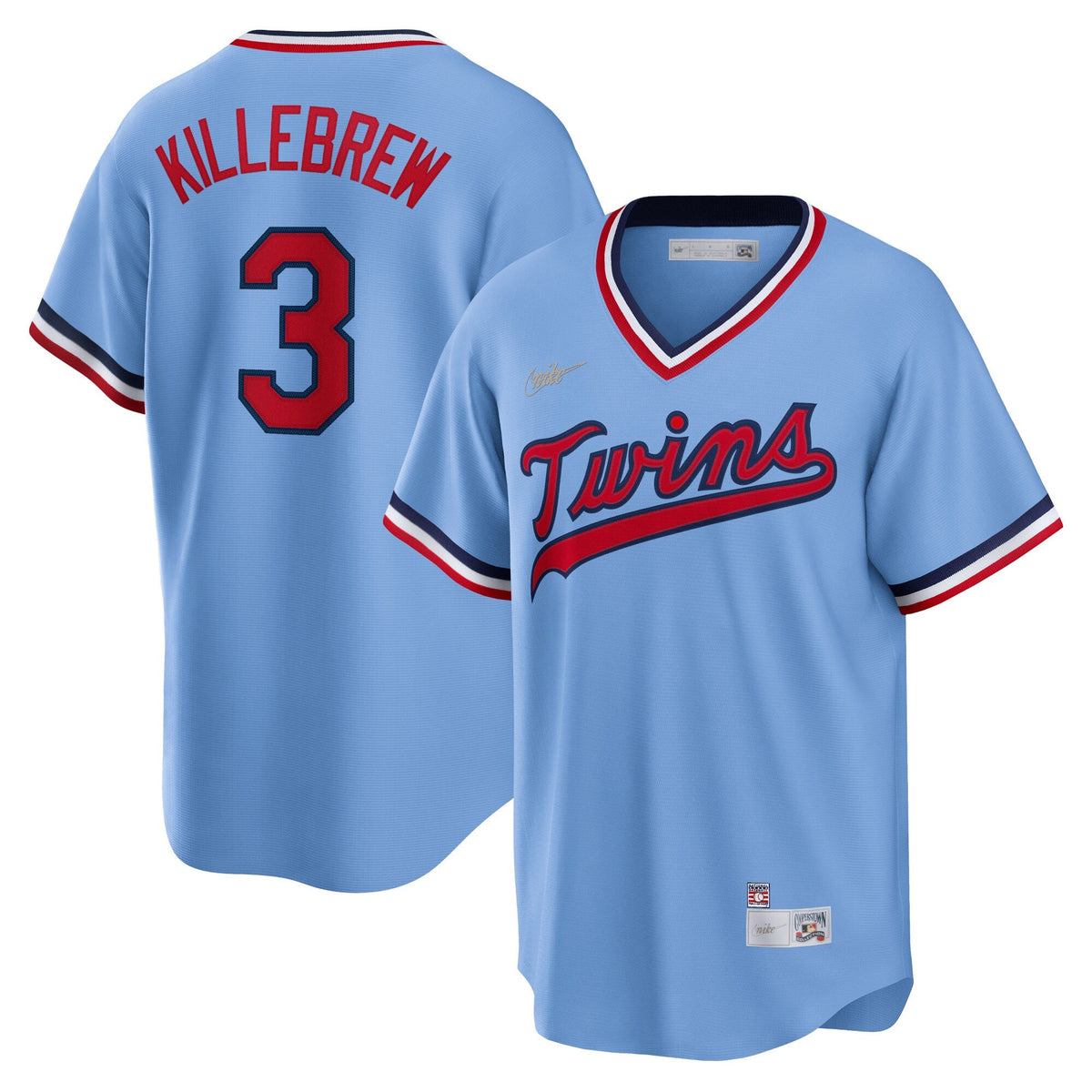 Minnesota Twins Harmon Killebrew Light Blue Road Cooperstown Collection Player Jersey product image 2, provided for visual