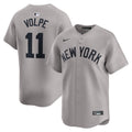 New York Yankees Anthony Volpe Gray Away Limited Player Jersey product image 1, provided for visual reference and product